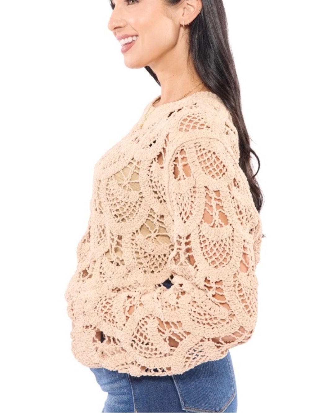 🌸**NIB** POL Crochet Into The Night Top
